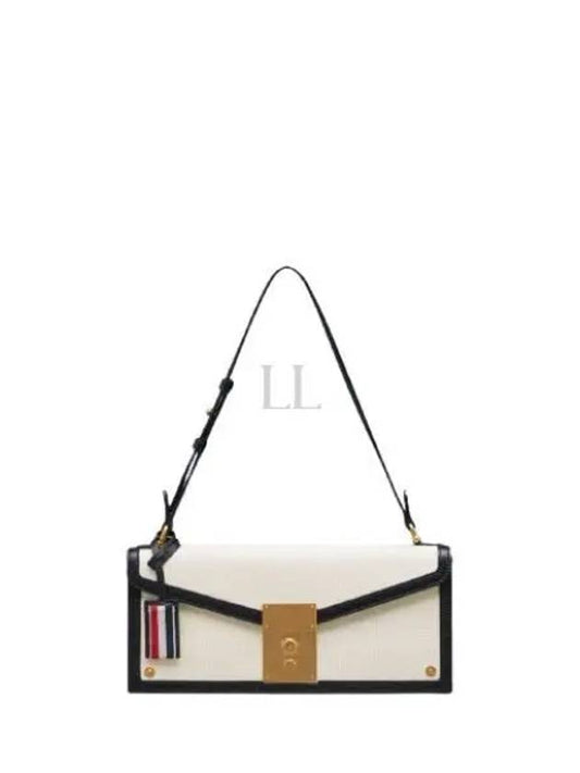 RWB Tab Canvas Shoulder Bag Black Beige - THOM BROWNE - BALAAN 2