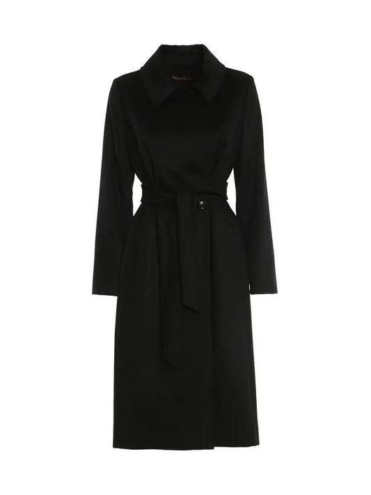 BCOLLAG Belted Wool Coat Black 2426016101 013 - MAX MARA - BALAAN 2