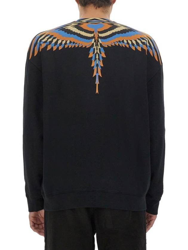 23 fw Organic Cotton Sweatshirt WITH Optical Wing Print CMBA097F23FLE0011033 B0650756157 - MARCELO BURLON - BALAAN 4