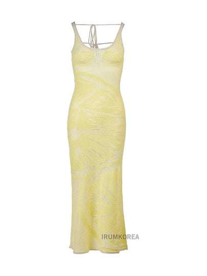 Women's Lemons On A Plate Sleeveless Long Dress Yellow - HOUSE OF SUNNY - BALAAN 2