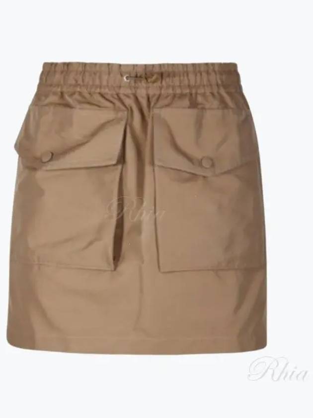 Drawstring Short A-line Skirt Beige - MONCLER - BALAAN 2