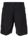 Men's Logo Patch Cargo Shorts Black - STONE ISLAND - BALAAN 5