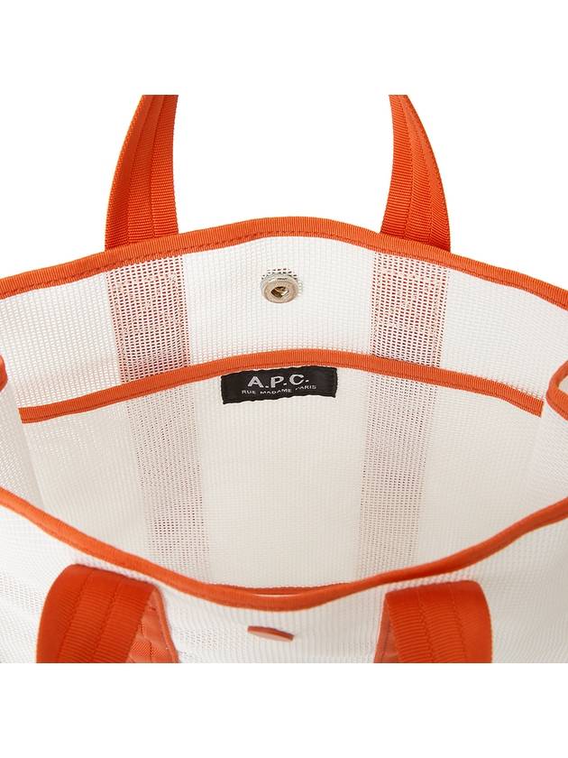 Louise Small Shopper Tote Bag White Orange - A.P.C. - BALAAN 8