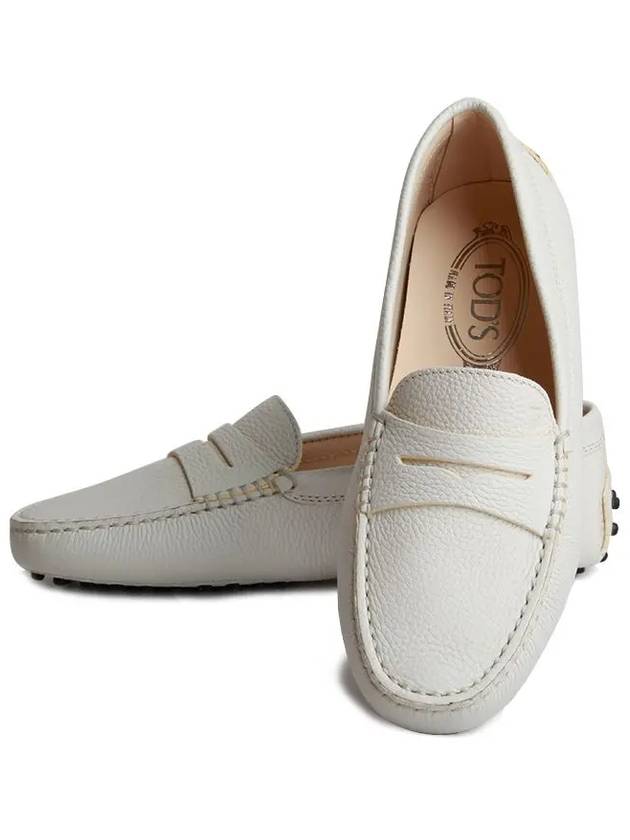 Women's Gommino Leather Driving Shoes White - TOD'S - BALAAN 8