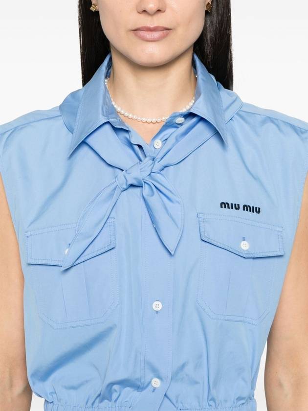 logo-embroidered shirt - MIU MIU - BALAAN 5