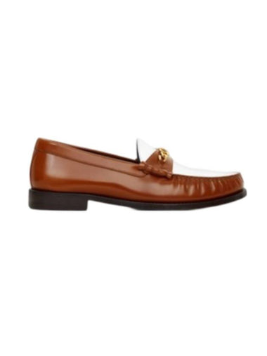 Luco Triomphe Chain Loafers White Tan - CELINE - BALAAN 1