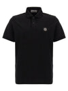 Logo Patch Polo Shirt Black - STONE ISLAND - BALAAN 1