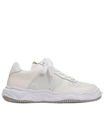 Wayne OG Sole Emboss Leather Low Top Sneakers White - MAISON MIHARA YASUHIRO - BALAAN 1