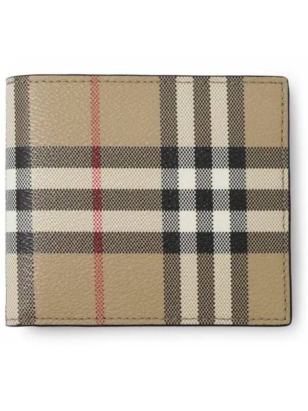 Check Motif Half Wallet Beige - BURBERRY - BALAAN 3