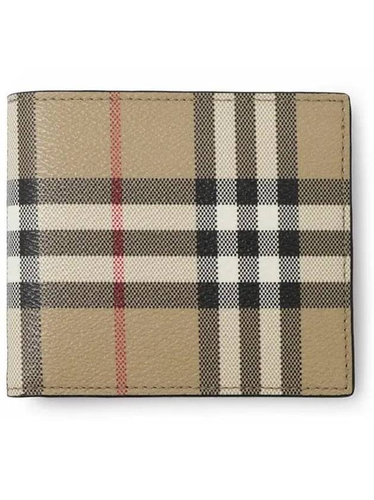 Check Motif Half Wallet Beige - BURBERRY - BALAAN 2