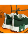 Bouncing Sneakers Mesh Suede Goatskin & Vert Cactus Blanc - HERMES - BALAAN 7