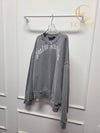 Used luxury goods Lewis It L Gray curved logo sweatshirt - PALM ANGELS - BALAAN 3