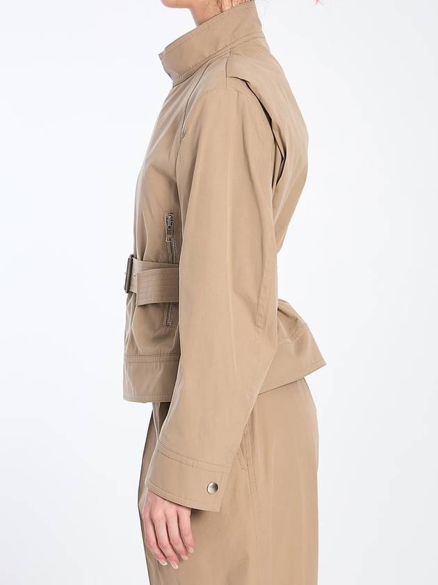 Compact Cotton Belt Jacket Beige - BOTTEGA VENETA - BALAAN 4