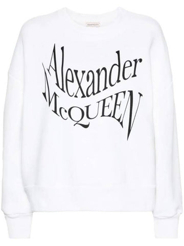 logo print sweatshirt 781418QZALW - ALEXANDER MCQUEEN - BALAAN 1