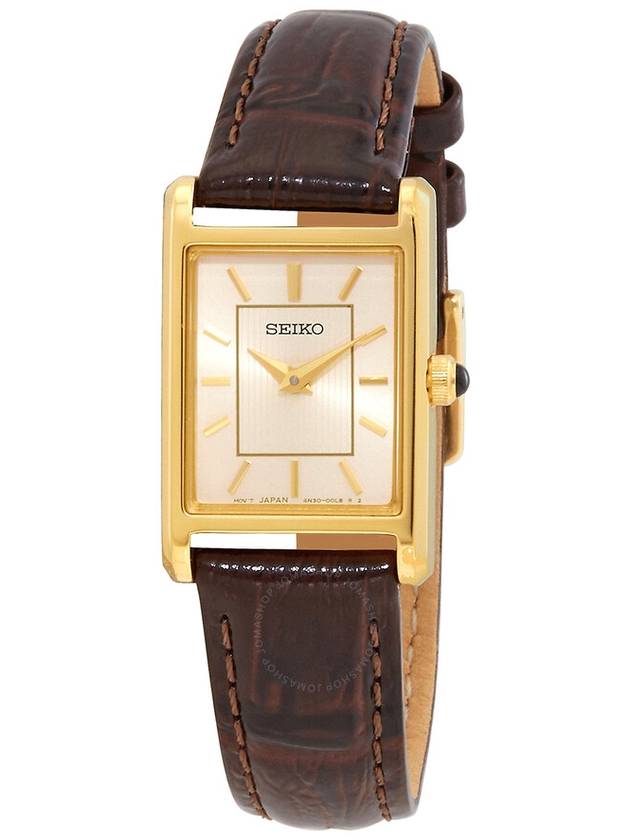 Seiko Essentials Quartz Light Champagne Dial Ladies Watch SWR066 - SEIKO - BALAAN 1