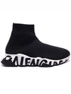 Speedrunner Graffiti Logo Sole High Top Sneakers Black - BALENCIAGA - BALAAN 3