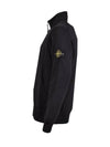 Cotton Fleece Zip-up Jacket Balck - STONE ISLAND - BALAAN 6