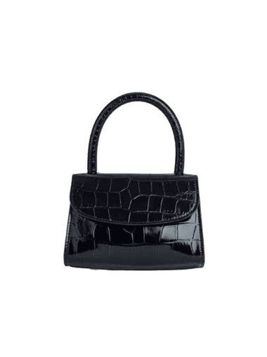 MINI CROCO EMBOSSED LEATHER TOTE BAG BLACK B1BRCM016WTHBK0CW0 - BY FAR - BALAAN 1