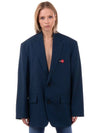 Logo Blazer Wool Overfit Women's S Size Jacket - BALENCIAGA - BALAAN 1