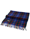 Wool Tartan Muffler Blue - MARNI - BALAAN 4