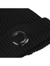 Lens Wappen Wool Beanie Black - CP COMPANY - BALAAN 5