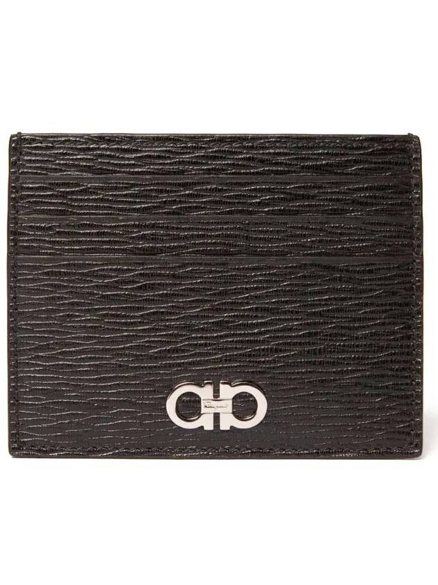 Revival Gancini Card Wallet Black - SALVATORE FERRAGAMO - BALAAN.