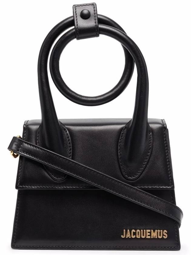 Le Chiquito Noeud Coiled Leather Tote Bag Black - JACQUEMUS - BALAAN 2