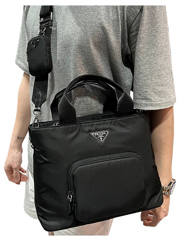 Padded Re-Nylon Tote Bag Black - PRADA - BALAAN 2