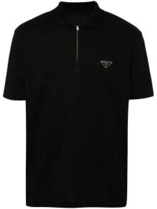 UJN903 1YR4 F0002 Pique Polo Shirt - PRADA - BALAAN 2