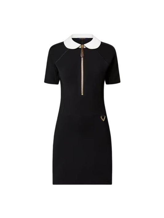 technical jersey Peter Pan collar dress 1AF465 - LOUIS VUITTON - BALAAN 1