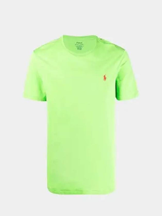 Embroidered Logo Cotton Short Sleeve T-Shirt Green - POLO RALPH LAUREN - BALAAN 2