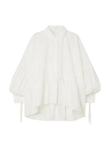 shirt women peplum hem blouse white - CECILIE BAHNSEN - BALAAN 1