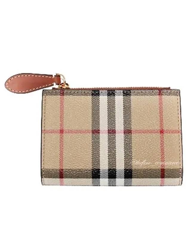 Vintage Check 2-Fold Half Wallet Beige - BURBERRY - BALAAN 2