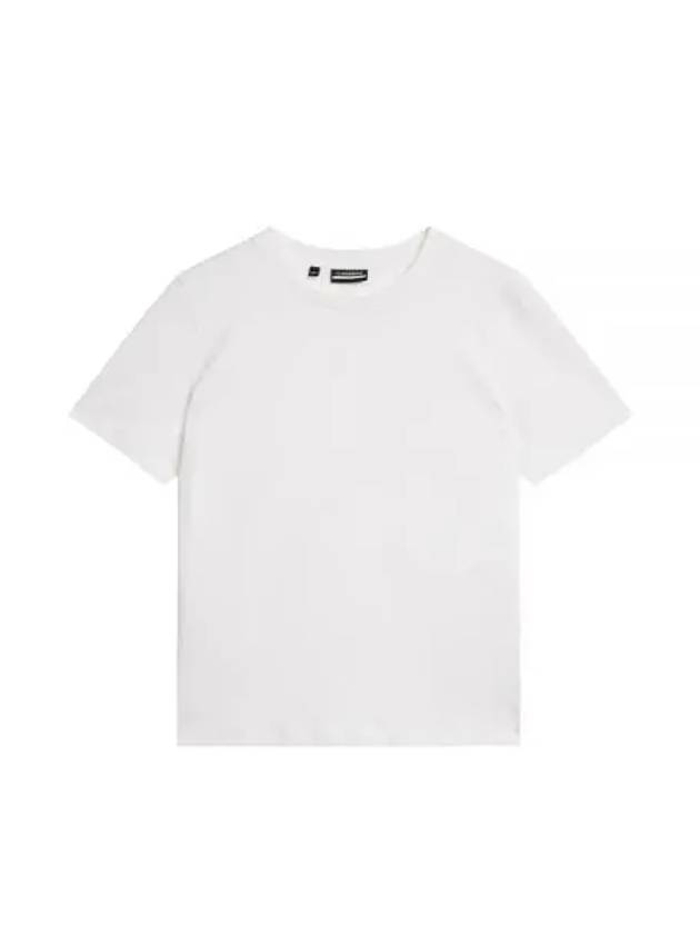 Alpha Logo Print Cotton Short Sleeve T-Shirt White - J.LINDEBERG - BALAAN 2