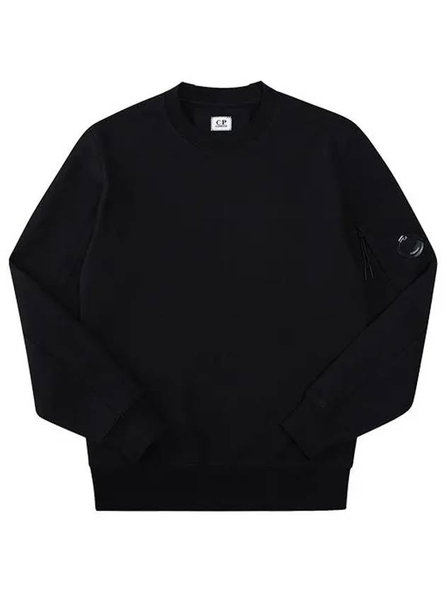 Diagonal Raised Fleece Sweatshirt Black - CP COMPANY - BALAAN 4