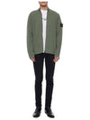 Waffen Patch Soft Cotton Zip-Up Cardigan Green - STONE ISLAND - BALAAN 4