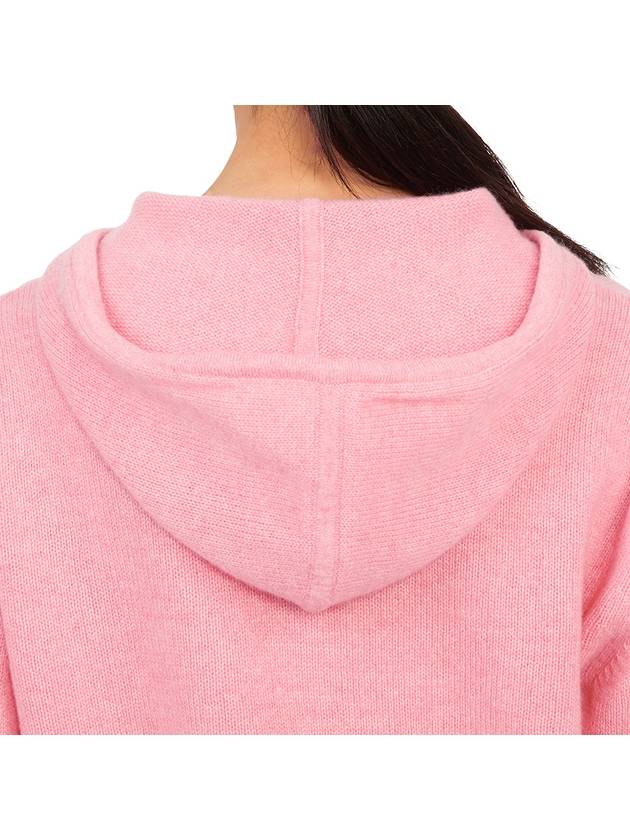 Embroidered Logo Cashmere Hoodie Pink - SPORTY & RICH - BALAAN 8