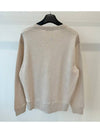 Face Patch Crew Neck Sweatshirt Oatmeal Melange - ACNE STUDIOS - BALAAN 5