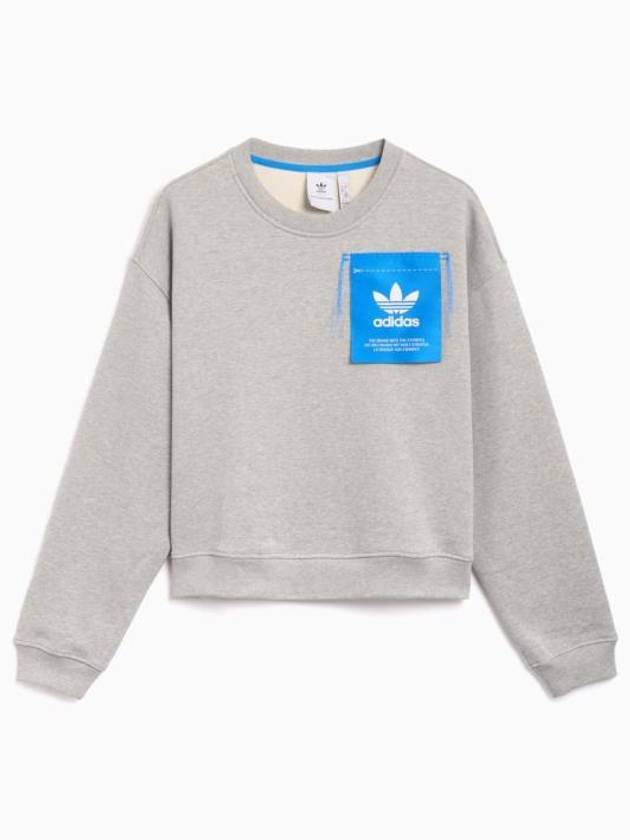 Ksenia Label Logo Tag Sweatshirt Grey - ADIDAS - BALAAN 2