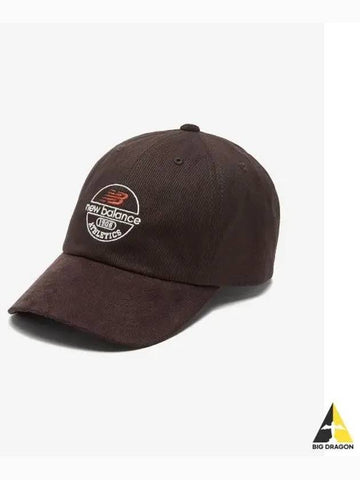 NBGDEFL703 C 66 round logo suede ball cap BROWN - NEW BALANCE - BALAAN 1