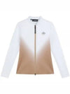 Halo Full Zip Mid Layer Zip Up Jacket White Brown - J.LINDEBERG - BALAAN 2