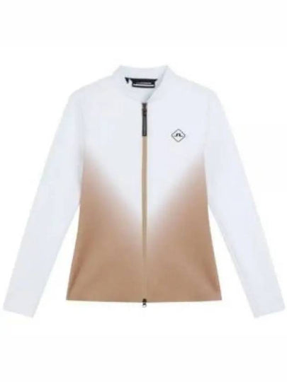 Halo Full Zip Mid Layer Zip Up Jacket White Brown - J.LINDEBERG - BALAAN 2