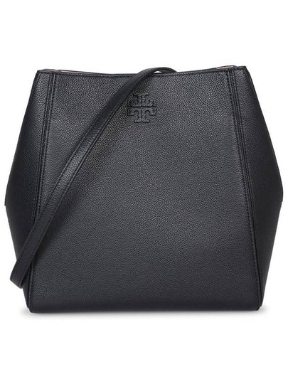 Logo Leather Bucket Bag Black - TORY BURCH - BALAAN 2