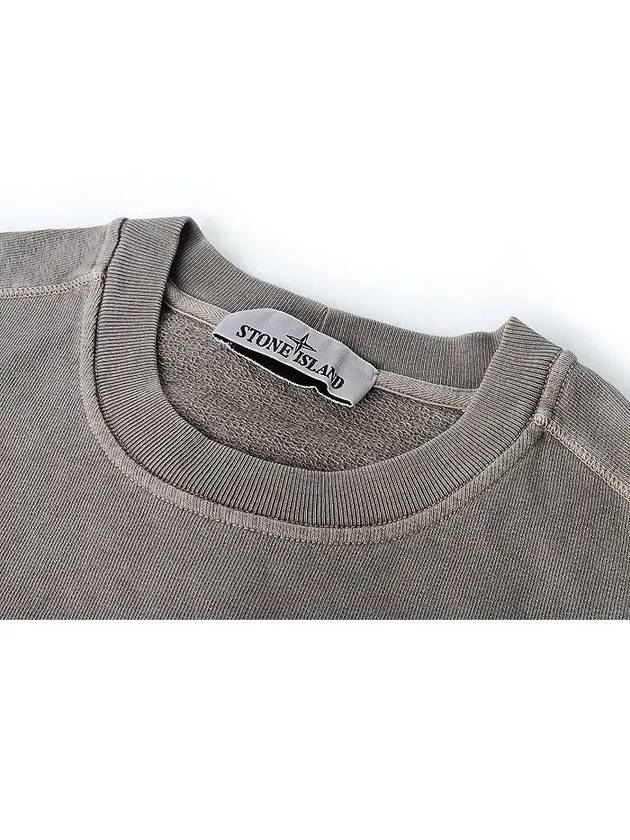 Garment Dyed Malfile Crewneck Sweatshirt Grey - STONE ISLAND - BALAAN 4