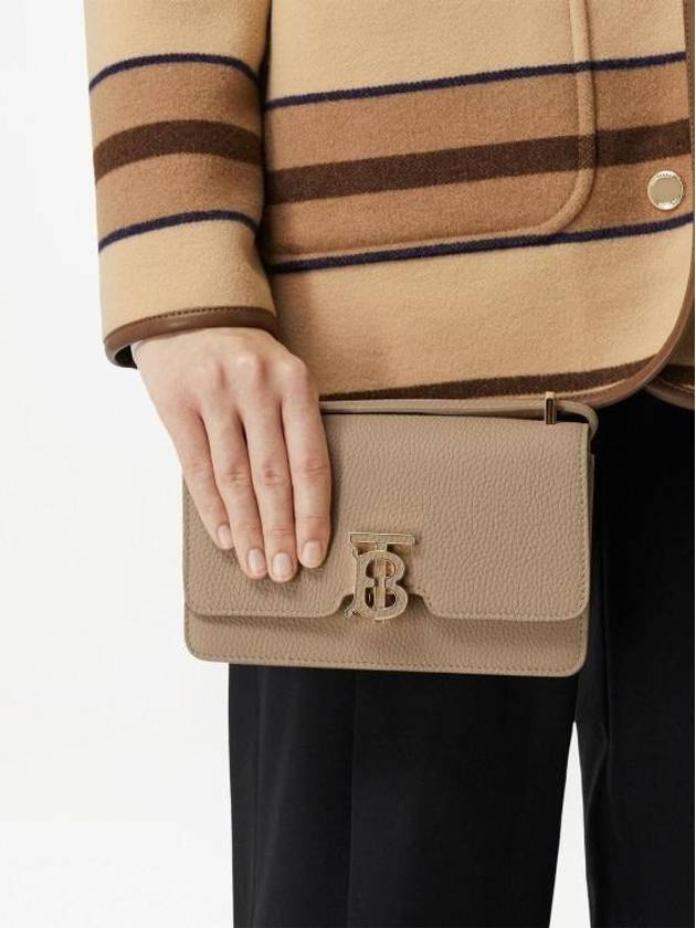 TB Logo Calfskin Mini Cross Bag Beige - BURBERRY - BALAAN 6