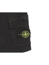 Men's Fleece Bermuda Shorts Black - STONE ISLAND - BALAAN 5