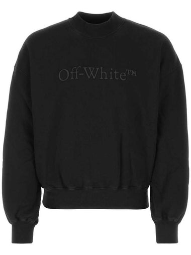 Bookish Laundry Boxy Sweatshirt Black - OFF WHITE - BALAAN 1