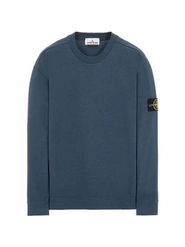 Wappen Patch Garment Dyed Heavy Cotton Sweatshirt Avio Blue - STONE ISLAND - BALAAN 1