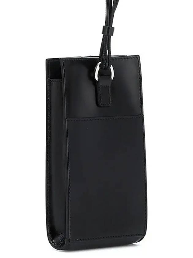 Tangle Smartphone Case Leather Mini Bag Black - JIL SANDER - BALAAN 6