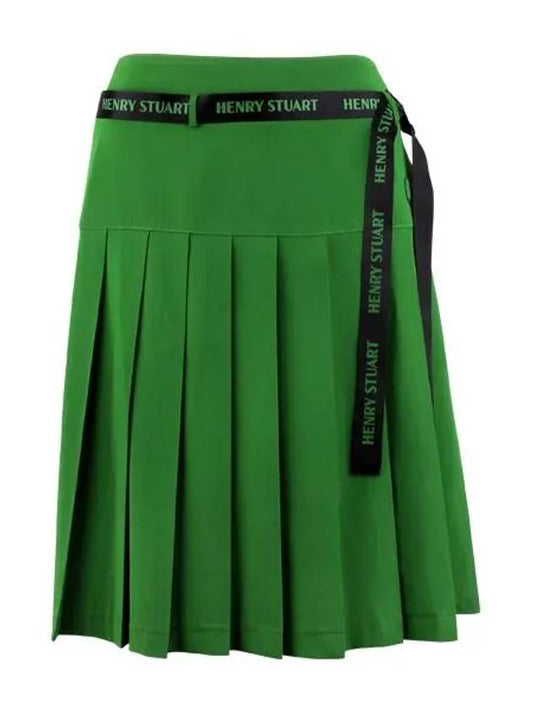 Golf Medium Pleated Skirt Green - HENRY STUART - BALAAN 1